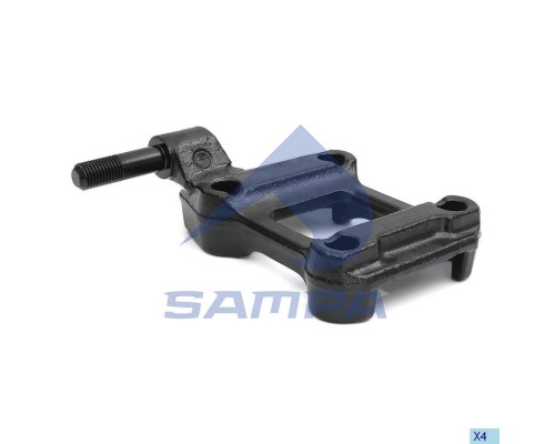 Кронштейн BPW крепления рессоры левой с креплением под амортизатор SAMPA