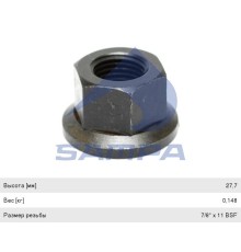 Гайка колеса SCANIA (7/8-11/h-27/SW33) SAMPA