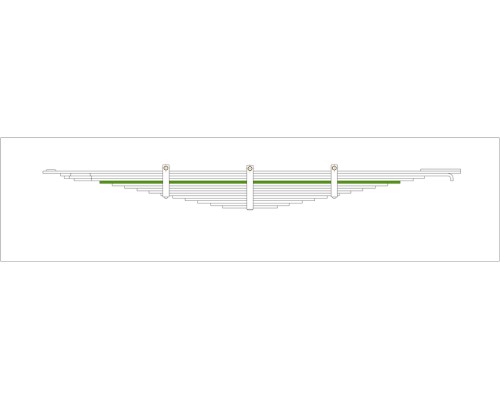Лист рессоры КАМАЗ-65115, 55111, 43118 передней №5 L=1205мм НПФ РЕССОРА