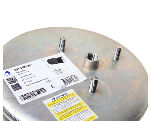 Пневморессора DAF 75, 85, 95CF, XF95, 105 (металлический стакан) (3 шп. M10мм, 1 штуц. M16х1.5мм) SAMPA