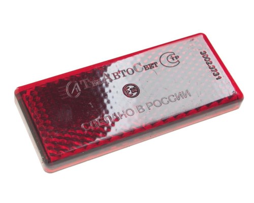 Катафот ГАЗ-2705 задний красный (50х120мм) (крепление защелки) ТЕХАВТОСВЕТ