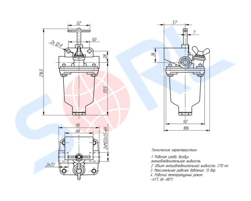 Предохранитель против замерзания ЗИЛ, КАМАЗ, МАЗ, УРАЛ SORL