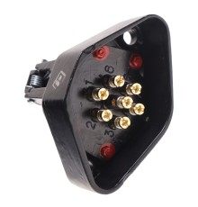 Разъем электрический прицепа ISO 1185 Type N 7-полюсный (розетка металл) винтовое соединение БААЗ