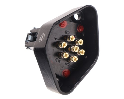 Разъем электрический прицепа ISO 1185 Type N 7-полюсный (розетка металл) винтовое соединение БААЗ