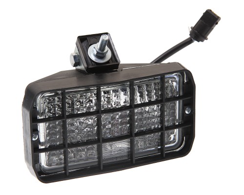 Фара рабочего света МТЗ (с решеткой) (болт выступает на 10.5мм) со жгутом разъем AMP 24V РУДЕНСК