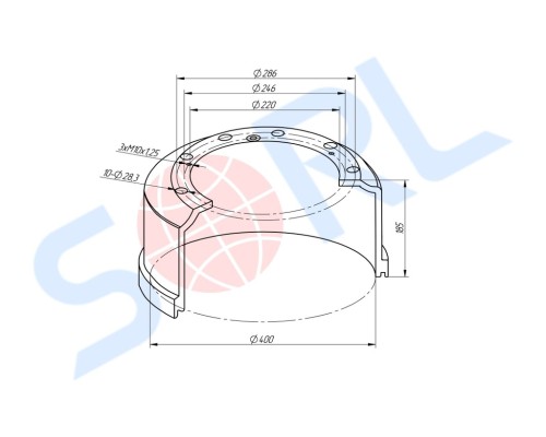 Барабан тормозной КАМАЗ-4310 SORL