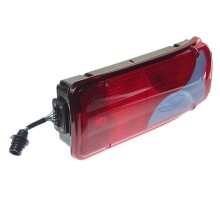 Фонарь задний MAN TGA правый (синее стекло) (лампы 21W 4шт.,  5W 4шт.) АМР разъем сбоку DEPO