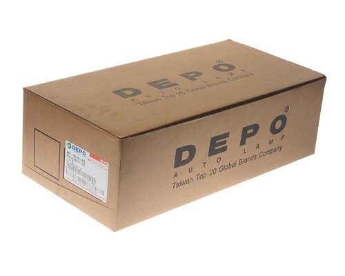 Фонарь задний MAN TGA правый (синее стекло) (лампы 21W 4шт.,  5W 4шт.) АМР разъем сбоку DEPO