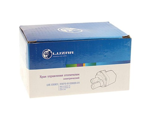 Кран ГАЗ-3302 Бизнес отопителя электрический (без сальников,  3 патрубка) LUZAR