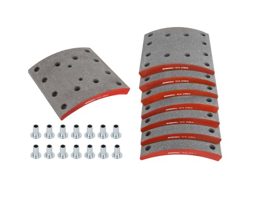 Накладка тормозной колодки IVECO Trakker задней стандарт (410х200) комплект на ось MARSHALL