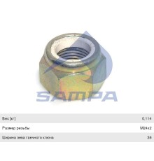 Гайка MERCEDES пальца рессоры (M24x2мм) SAMPA
