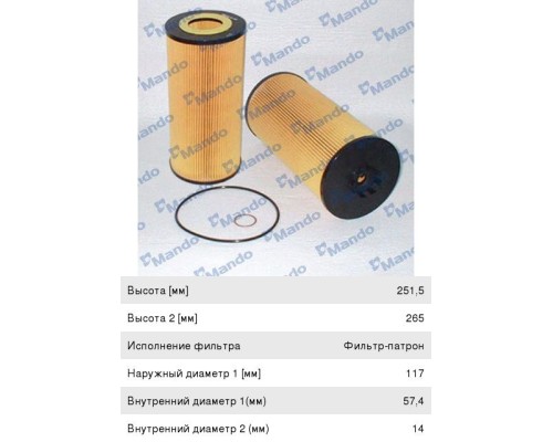 Фильтр масляный КАМАЗ-5490 MERCEDES Axor дв.DAIMLER MANDO