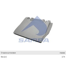 Крыло MERCEDES Actros заднее передняя правая часть SAMPA