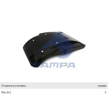 Крыло DAF переднее правое задняя часть SAMPA