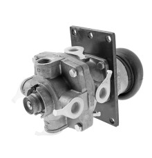 Кран ЗИЛ, КАМАЗ, МАЗ тормозной 2-х секционный с рычагом,  с креплением под шумоглушитель РААЗ