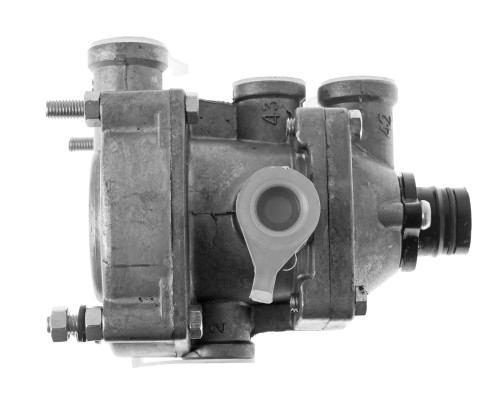 Клапан ЗИЛ, КАМАЗ, МАЗ двухпроводный управления тормозами прицепа с креплением под шумоглушитель РААЗ