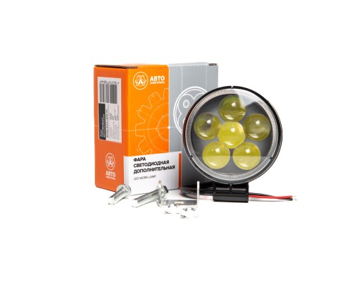 Фара рабочего света круглая 18Вт 6 светодиодов направленный свет линзованная AVTOELECTRICA