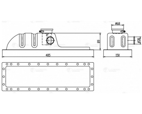 Бачок радиатора МТЗ-80, 82 стальной верхний LUZAR