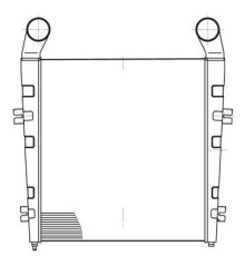 Охладитель МАЗ-5440В5, 6312, 6501В9 наддувного воздуха алюминиевый дв.ЯМЗ-536, 651 ЕВРО-4 LUZAR