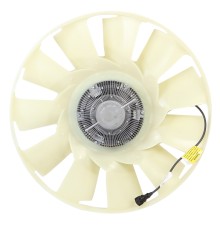 Вентилятор КАМАЗ-ЕВРО 650мм с вязкостной муфтой и обечайкой (дв.CUMMINS 6ISBe4, ISB6.7e4, 5) ТЕХНОТРОН