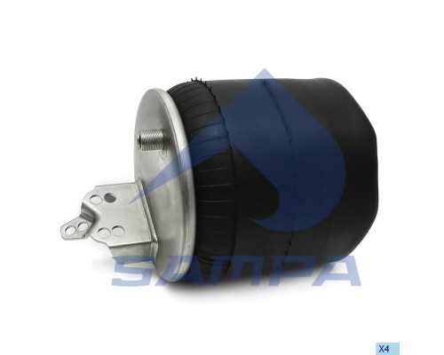 Пневморессора VOLVO FH, FM (металлический стакан) (1шп-шт. M16х24мм+кронштейн 4 отв.) SAMPA