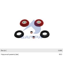 Ремкомплект суппорта КАМАЗ-5490 KNORR SN6, SN7 (пятаки c пыльниками с бортиком d=69мм) SAMPA