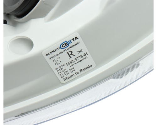 Фара блок ГАЗ-3302, 2217, 33104 правая Н/О (пластиковый рассеиватель) без эл.корректора ФОРМУЛА СВЕТА