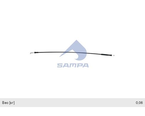 Трос MAN TGA привода замка двери левой/правой SAMPA