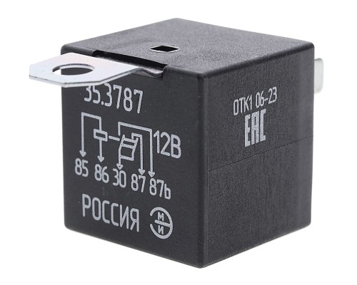 Реле стартера УАЗ 5-ти контактное 50/15А замыкающее с кронштейном ЭМИ