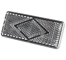 Катафот ГАЗ-3302 белый 121х52 (рисунок ромб,  крепление 2 винта) АЭК