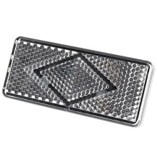 Катафот ГАЗ-3302 белый 121х52 (рисунок ромб,  крепление 2 винта) АЭК