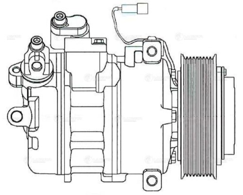 Компрессор КАМАЗ-5490 (13-) MERCEDES Axor (01-) кондиционера LUZAR