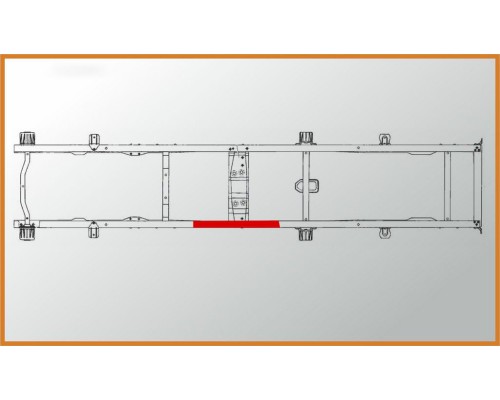 Усилитель ГАЗ-33023 рамы центральный левый L=600мм АЗГ