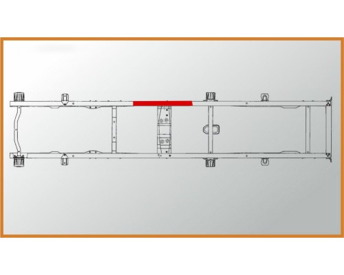 Усилитель ГАЗ-33023 рамы центральный правый L=600мм АЗГ