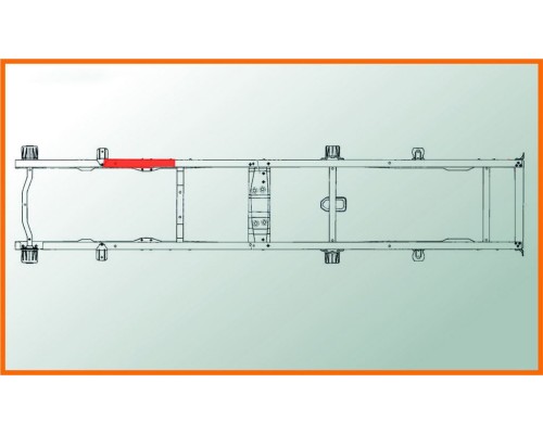 Усилитель ГАЗ-3302 №2 рамы под кабину правый L=1200мм толщина 4мм АЗГ