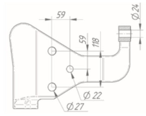 Кронштейн КАМАЗ амортизатора нижний левый ROSTAR