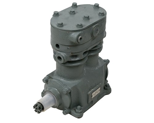 Компрессор ЗИЛ, МАЗ дв.ММЗ (2 цилиндровый) жид. охлаж. без шкива 360л/мин. с охлаждающей плитой БЗА №