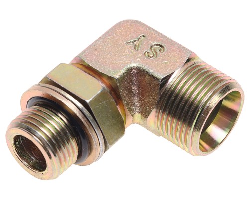 Штуцер SHACMAN SHAANXI механизма рулевого ГУРа (угловой) OE