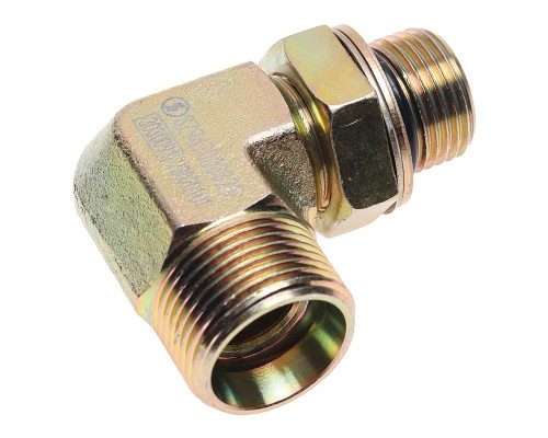 Штуцер SHACMAN SHAANXI механизма рулевого ГУРа (угловой) OE