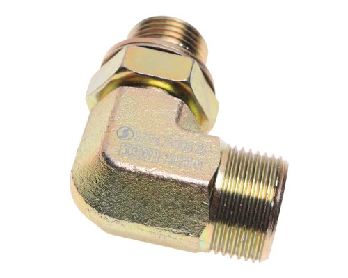 Штуцер SHACMAN SHAANXI механизма рулевого ГУРа (угловой) OE