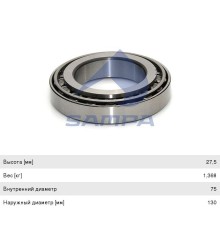 Подшипник ступицы ЗИЛ-131; РЗМ ЗИЛ-130; МТЗ-82, 100, 570, 592 SAMPA