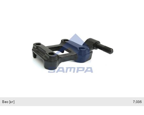 Кронштейн BPW крепления рессоры правой с креплением под амортизатор SAMPA