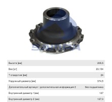 Ступица SCANIA P, R series передняя (без подшипника) SAMPA