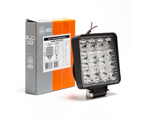 Фара рабочего света квадратная 110х140х28 48Вт 16 светодиодов рассеянный свет AVTOELECTRICA