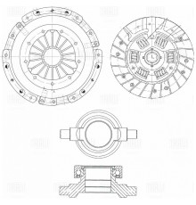 Сцепление МТЗ-320 лепестковое однодисковое в сборе TRIALLI