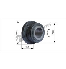 Сайлентблок КАМАЗ-5490 MERCEDES Actros кабины передний (70х40х47мм) MANSONS