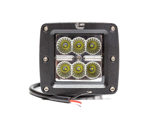 Фара рабочего света квадратная 80х75х73 12Вт 6 светодиодов рассеянный свет AVTOELECTRICA