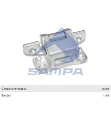 Петля VOLVO FH, FM двери нижняя левая/правая SAMPA