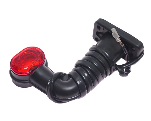 Фонарь габаритный левый 24V ("рожок",  красный/белый,  колодка AMP) РУДЕНСК