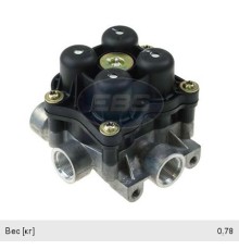 Клапан MAN MERCEDES защитный 4-х контурный KNORR-версия (1хМ22х1.5мм 4хМ22х1.5мм) EBS